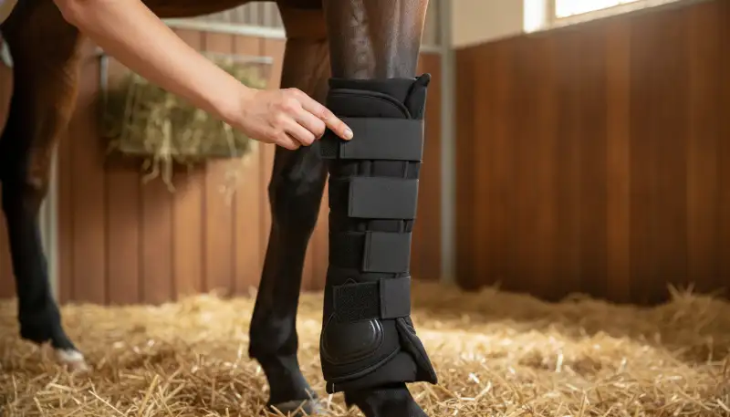 Sanfter Schutz nach dem Training: Warum die innovative Stallgamasche mit ausklettbarem Bandagierkissen zum Must-have wird